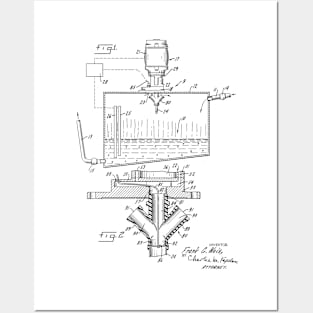 Sewage Pumping System Vintage Patent Hand Drawing Posters and Art